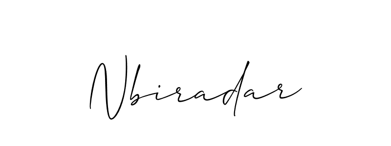 How to make Nbiradar signature? Allison_Script is a professional autograph style. Create handwritten signature for Nbiradar name. Nbiradar signature style 2 images and pictures png