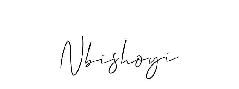 How to make Nbishoyi name signature. Use Allison_Script style for creating short signs online. This is the latest handwritten sign. Nbishoyi signature style 2 images and pictures png