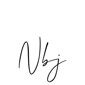 How to make Nbj signature? Allison_Script is a professional autograph style. Create handwritten signature for Nbj name. Nbj signature style 2 images and pictures png