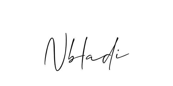 You should practise on your own different ways (Allison_Script) to write your name (Nbladi) in signature. don't let someone else do it for you. Nbladi signature style 2 images and pictures png