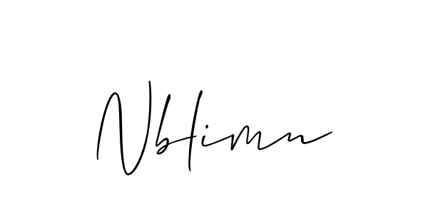 Create a beautiful signature design for name Nblimn. With this signature (Allison_Script) fonts, you can make a handwritten signature for free. Nblimn signature style 2 images and pictures png