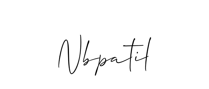 Design your own signature with our free online signature maker. With this signature software, you can create a handwritten (Allison_Script) signature for name Nbpatil. Nbpatil signature style 2 images and pictures png