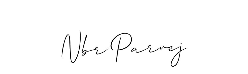 if you are searching for the best signature style for your name Nbr Parvej. so please give up your signature search. here we have designed multiple signature styles  using Allison_Script. Nbr Parvej signature style 2 images and pictures png