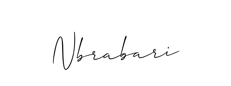 Create a beautiful signature design for name Nbrabari. With this signature (Allison_Script) fonts, you can make a handwritten signature for free. Nbrabari signature style 2 images and pictures png