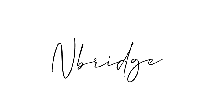 How to Draw Nbridge signature style? Allison_Script is a latest design signature styles for name Nbridge. Nbridge signature style 2 images and pictures png