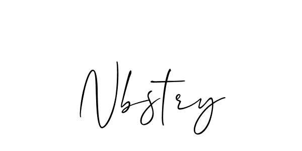 Make a beautiful signature design for name Nbstry. With this signature (Allison_Script) style, you can create a handwritten signature for free. Nbstry signature style 2 images and pictures png