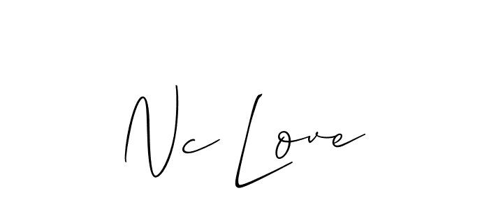Similarly Allison_Script is the best handwritten signature design. Signature creator online .You can use it as an online autograph creator for name Nc Love. Nc Love signature style 2 images and pictures png