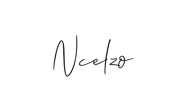 How to make Ncelzo name signature. Use Allison_Script style for creating short signs online. This is the latest handwritten sign. Ncelzo signature style 2 images and pictures png