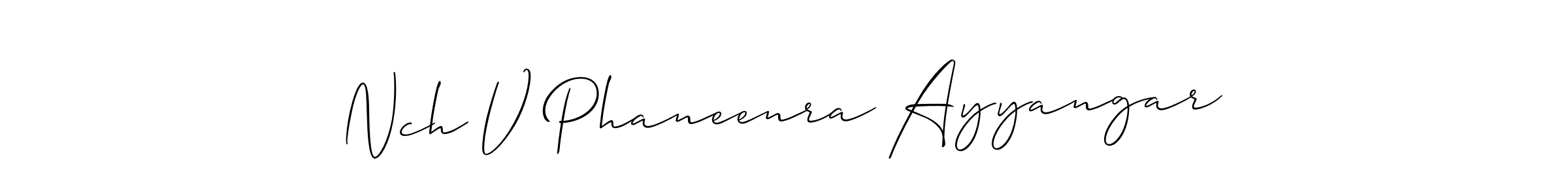 Nch V Phaneenra Ayyangar stylish signature style. Best Handwritten Sign (Allison_Script) for my name. Handwritten Signature Collection Ideas for my name Nch V Phaneenra Ayyangar. Nch V Phaneenra Ayyangar signature style 2 images and pictures png