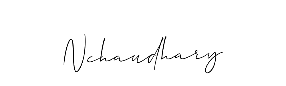 Also we have Nchaudhary name is the best signature style. Create professional handwritten signature collection using Allison_Script autograph style. Nchaudhary signature style 2 images and pictures png