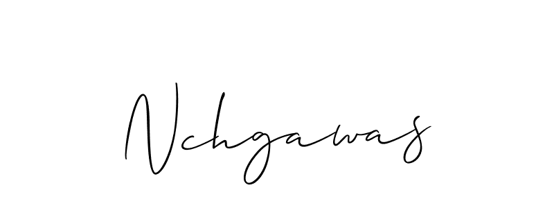 Make a beautiful signature design for name Nchgawas. With this signature (Allison_Script) style, you can create a handwritten signature for free. Nchgawas signature style 2 images and pictures png