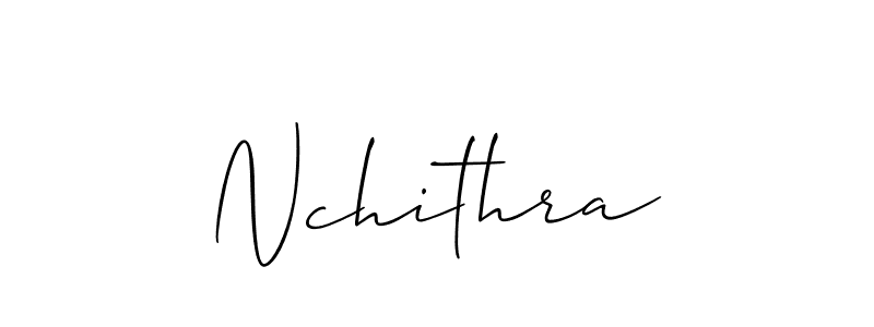 Nchithra stylish signature style. Best Handwritten Sign (Allison_Script) for my name. Handwritten Signature Collection Ideas for my name Nchithra. Nchithra signature style 2 images and pictures png