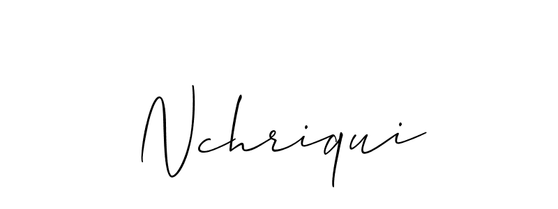 Best and Professional Signature Style for Nchriqui. Allison_Script Best Signature Style Collection. Nchriqui signature style 2 images and pictures png