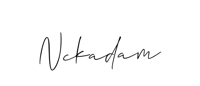 Best and Professional Signature Style for Nckadam. Allison_Script Best Signature Style Collection. Nckadam signature style 2 images and pictures png