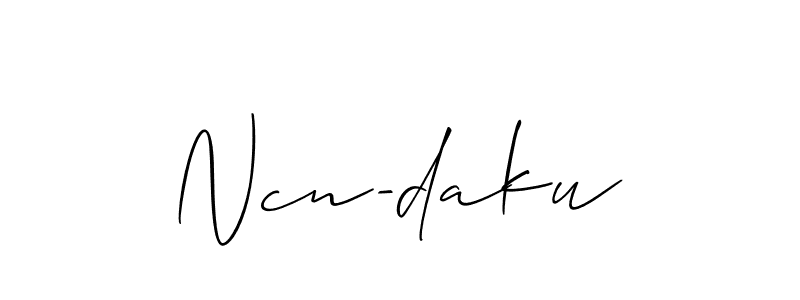 if you are searching for the best signature style for your name Ncn-daku. so please give up your signature search. here we have designed multiple signature styles  using Allison_Script. Ncn-daku signature style 2 images and pictures png