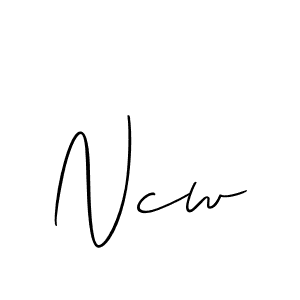 Ncw stylish signature style. Best Handwritten Sign (Allison_Script) for my name. Handwritten Signature Collection Ideas for my name Ncw. Ncw signature style 2 images and pictures png