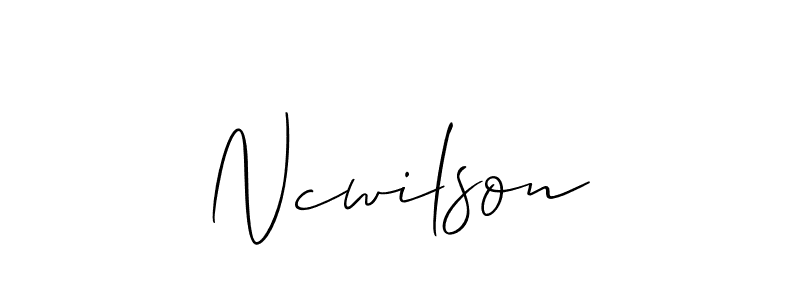 You should practise on your own different ways (Allison_Script) to write your name (Ncwilson) in signature. don't let someone else do it for you. Ncwilson signature style 2 images and pictures png