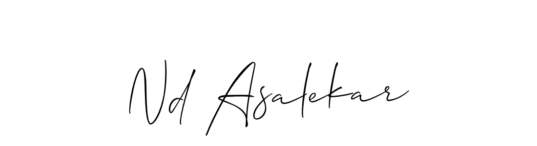Best and Professional Signature Style for Nd Asalekar. Allison_Script Best Signature Style Collection. Nd Asalekar signature style 2 images and pictures png