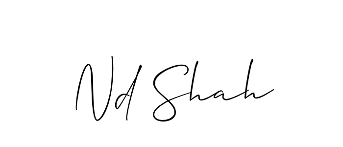 Make a short Nd Shah signature style. Manage your documents anywhere anytime using Allison_Script. Create and add eSignatures, submit forms, share and send files easily. Nd Shah signature style 2 images and pictures png