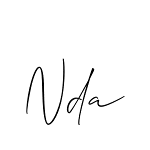 How to make Nda signature? Allison_Script is a professional autograph style. Create handwritten signature for Nda name. Nda signature style 2 images and pictures png