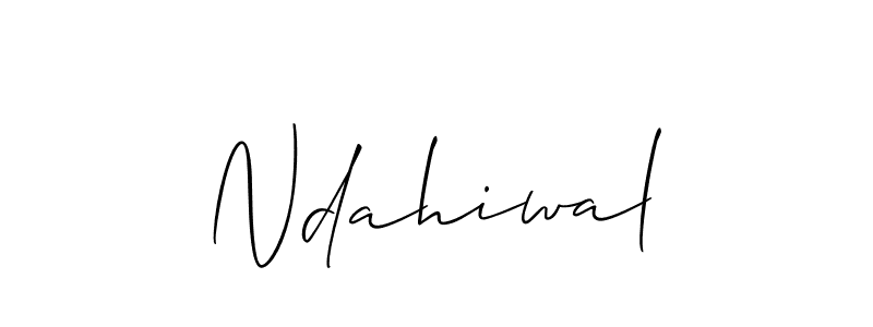 Create a beautiful signature design for name Ndahiwal. With this signature (Allison_Script) fonts, you can make a handwritten signature for free. Ndahiwal signature style 2 images and pictures png