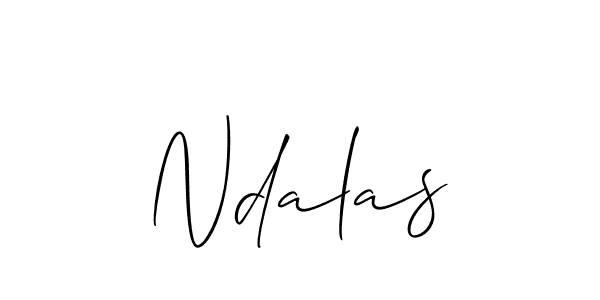 Use a signature maker to create a handwritten signature online. With this signature software, you can design (Allison_Script) your own signature for name Ndalas. Ndalas signature style 2 images and pictures png