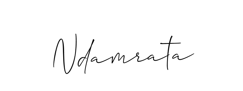 Design your own signature with our free online signature maker. With this signature software, you can create a handwritten (Allison_Script) signature for name Ndamrata. Ndamrata signature style 2 images and pictures png