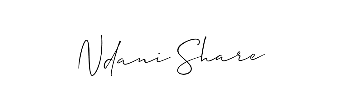 The best way (Allison_Script) to make a short signature is to pick only two or three words in your name. The name Ndani Share include a total of six letters. For converting this name. Ndani Share signature style 2 images and pictures png