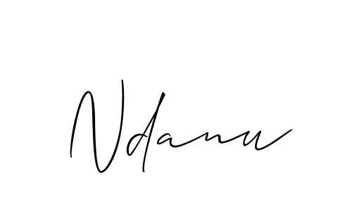 How to make Ndanu signature? Allison_Script is a professional autograph style. Create handwritten signature for Ndanu name. Ndanu signature style 2 images and pictures png