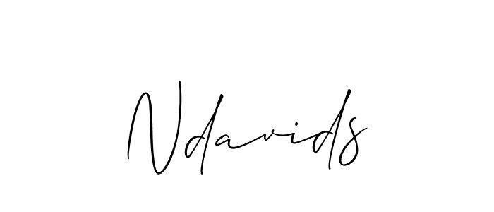 Also we have Ndavids name is the best signature style. Create professional handwritten signature collection using Allison_Script autograph style. Ndavids signature style 2 images and pictures png