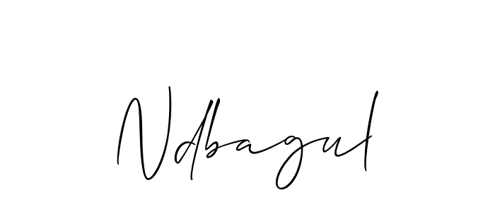 Use a signature maker to create a handwritten signature online. With this signature software, you can design (Allison_Script) your own signature for name Ndbagul. Ndbagul signature style 2 images and pictures png
