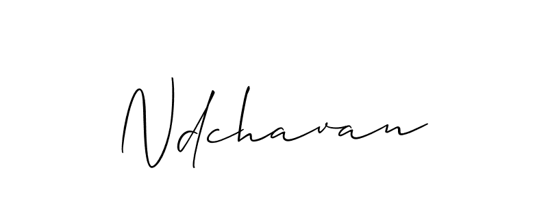 Use a signature maker to create a handwritten signature online. With this signature software, you can design (Allison_Script) your own signature for name Ndchavan. Ndchavan signature style 2 images and pictures png