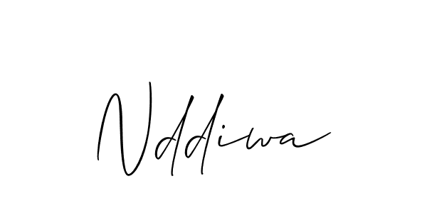Create a beautiful signature design for name Nddiwa. With this signature (Allison_Script) fonts, you can make a handwritten signature for free. Nddiwa signature style 2 images and pictures png