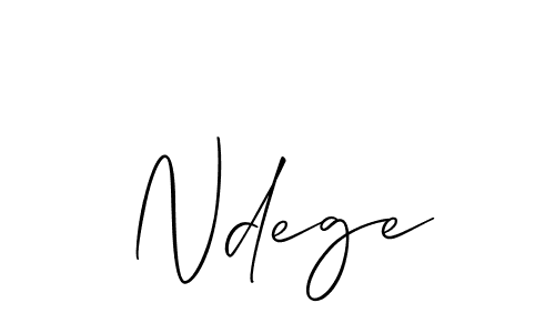 It looks lik you need a new signature style for name Ndege. Design unique handwritten (Allison_Script) signature with our free signature maker in just a few clicks. Ndege signature style 2 images and pictures png