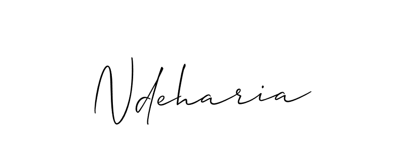 Ndeharia stylish signature style. Best Handwritten Sign (Allison_Script) for my name. Handwritten Signature Collection Ideas for my name Ndeharia. Ndeharia signature style 2 images and pictures png