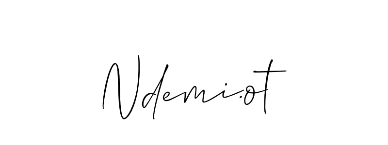 How to make Ndemi.ot name signature. Use Allison_Script style for creating short signs online. This is the latest handwritten sign. Ndemi.ot signature style 2 images and pictures png