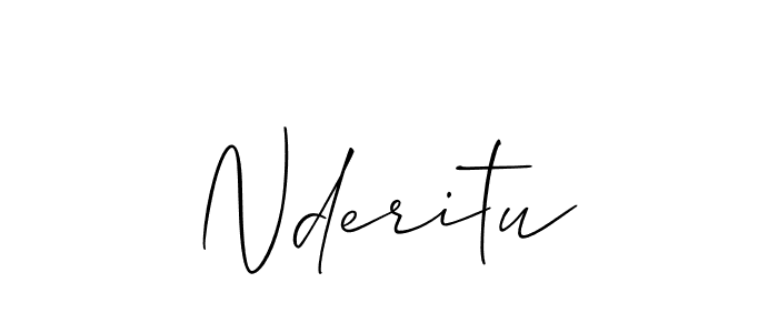 Also You can easily find your signature by using the search form. We will create Nderitu name handwritten signature images for you free of cost using Allison_Script sign style. Nderitu signature style 2 images and pictures png