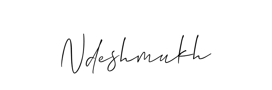 Also we have Ndeshmukh name is the best signature style. Create professional handwritten signature collection using Allison_Script autograph style. Ndeshmukh signature style 2 images and pictures png