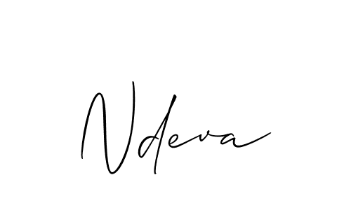 You should practise on your own different ways (Allison_Script) to write your name (Ndeva) in signature. don't let someone else do it for you. Ndeva signature style 2 images and pictures png