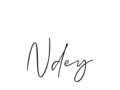 You should practise on your own different ways (Allison_Script) to write your name (Ndey) in signature. don't let someone else do it for you. Ndey signature style 2 images and pictures png