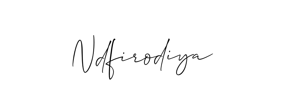 Make a beautiful signature design for name Ndfirodiya. With this signature (Allison_Script) style, you can create a handwritten signature for free. Ndfirodiya signature style 2 images and pictures png