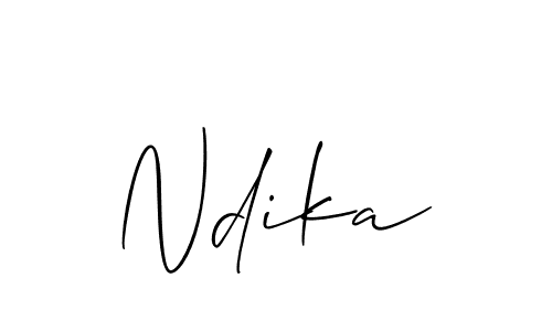 Allison_Script is a professional signature style that is perfect for those who want to add a touch of class to their signature. It is also a great choice for those who want to make their signature more unique. Get Ndika name to fancy signature for free. Ndika signature style 2 images and pictures png