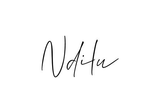 Create a beautiful signature design for name Ndilu. With this signature (Allison_Script) fonts, you can make a handwritten signature for free. Ndilu signature style 2 images and pictures png