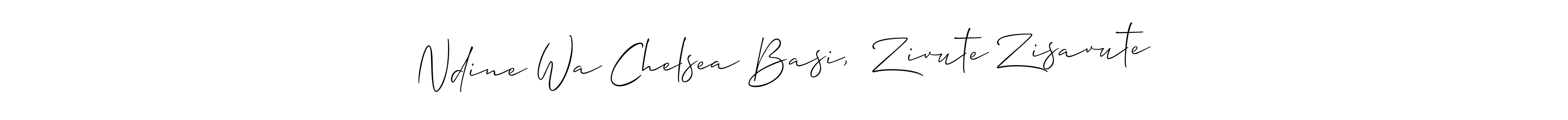 Use a signature maker to create a handwritten signature online. With this signature software, you can design (Allison_Script) your own signature for name Ndine Wa Chelsea Basi,  Zivute Zisavute. Ndine Wa Chelsea Basi,  Zivute Zisavute signature style 2 images and pictures png