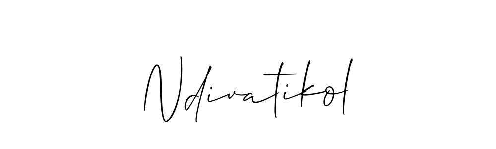 How to Draw Ndivatikol signature style? Allison_Script is a latest design signature styles for name Ndivatikol. Ndivatikol signature style 2 images and pictures png