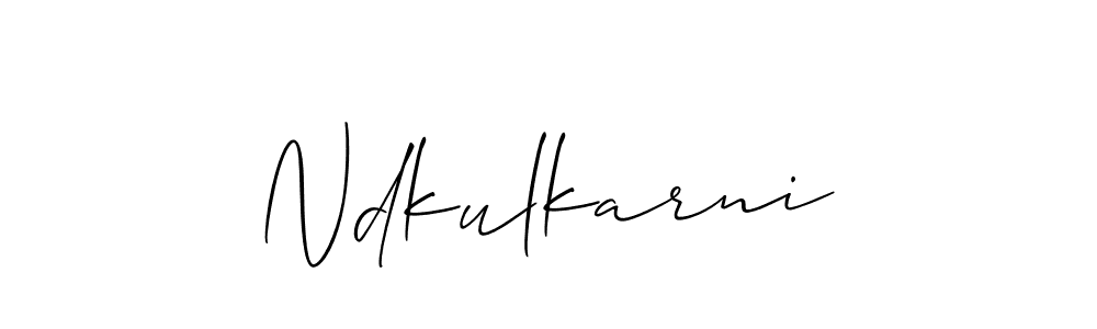 It looks lik you need a new signature style for name Ndkulkarni. Design unique handwritten (Allison_Script) signature with our free signature maker in just a few clicks. Ndkulkarni signature style 2 images and pictures png