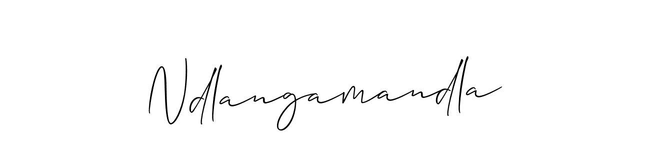 How to make Ndlangamandla signature? Allison_Script is a professional autograph style. Create handwritten signature for Ndlangamandla name. Ndlangamandla signature style 2 images and pictures png