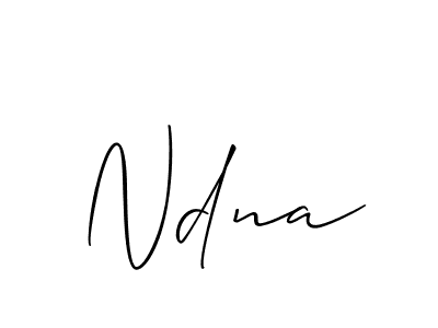 Create a beautiful signature design for name Ndna. With this signature (Allison_Script) fonts, you can make a handwritten signature for free. Ndna signature style 2 images and pictures png