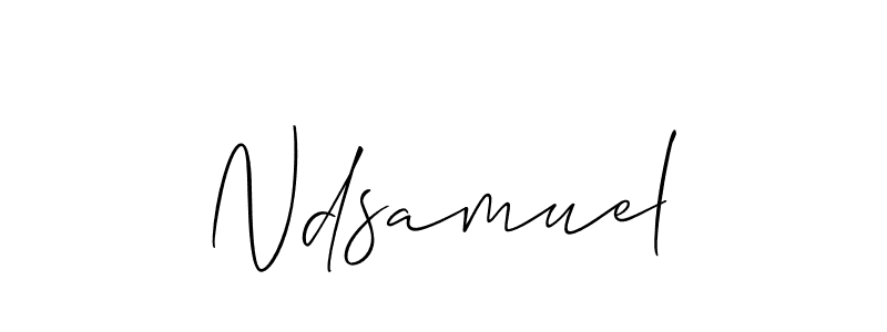 Use a signature maker to create a handwritten signature online. With this signature software, you can design (Allison_Script) your own signature for name Ndsamuel. Ndsamuel signature style 2 images and pictures png