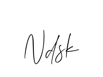 Ndsk stylish signature style. Best Handwritten Sign (Allison_Script) for my name. Handwritten Signature Collection Ideas for my name Ndsk. Ndsk signature style 2 images and pictures png